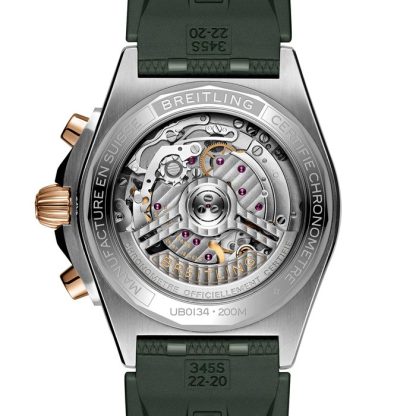 Breitling Chronomat B01 Chronograph 42mm Zegarek męski Zielona guma UB0134131L1S1 - obrazek 2
