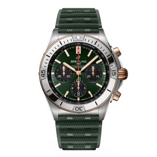 Breitling Chronomat B01 Chronograph 42mm Zegarek męski Zielona guma UB0134131L1S1