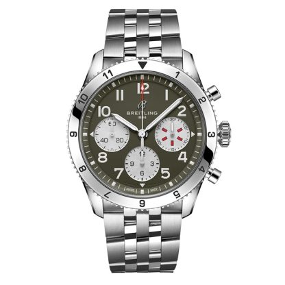 Breitling Classic AVI Chronograph 42 Curtiss P-40 Warhawk Zegarek ze stali nierdzewnej A233802A1L1A1