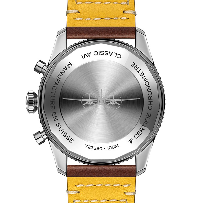 Breitling Classic AVI Chronograph 42 Mosquito Zegarek ze skórzanym paskiem Y233801A1B1X1 - obrazek 2