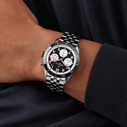 Breitling Classic AVI Chronograph 42 Mosquito Zegarek ze stali nierdzewnej Y233801A1B1A1 - obrazek 3