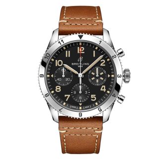 Breitling Classic AVI Chronograph 42 P-51 Mustang Zegarek ze skórzanym paskiem A233803A1B1X1