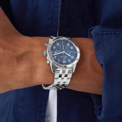 Breitling Classic AVI Chronograph 42 Tribute to Vought F4U Corsair Zegarek ze stali nierdzewnej A233801A1C1A1 - obrazek 3