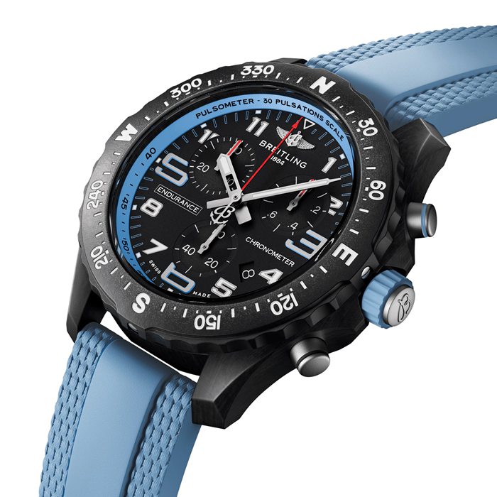 Breitling Endurance Pro 38mm Zegarek Unisex Niebieski Kauczuk X83310281B1S1 - obrazek 3