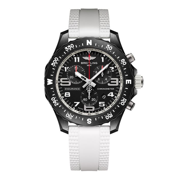 Breitling Endurance Pro 38mm Zegarek unisex Biały kauczuk X83310A71B1S1