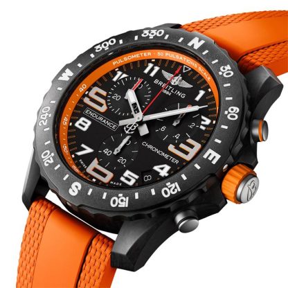 Breitling Endurance Pro 44mm Zegarek męski Pomarańczowa guma X82310A51B1S2 - obrazek 2