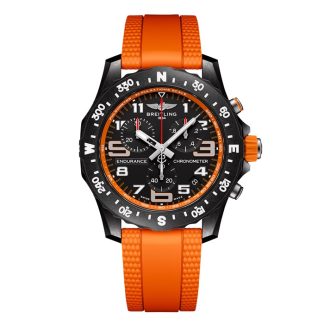 Breitling Endurance Pro 44mm Zegarek męski Pomarańczowa guma X82310A51B1S2