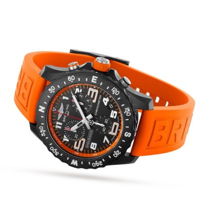 Breitling Endurance Pro 44mm Zegarek z pomarańczowym gumowym paskiem X82310A51B1S1 - obrazek 3