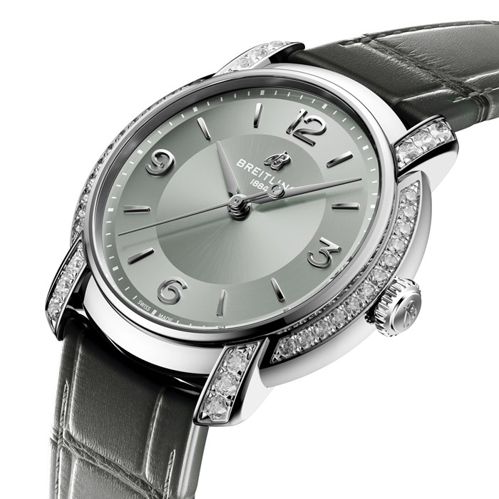 Breitling Lady Premier 36mm Zegarek damski szary A10310671M1P1 - obrazek 2