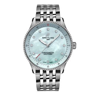 Breitling Navitimer 32mm Zegarek damski Niebieska masa perłowa A77320171C1A1