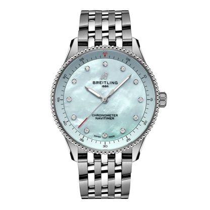 Breitling Navitimer 32mm Zegarek damski Niebieska masa perłowa A77320171C1A1