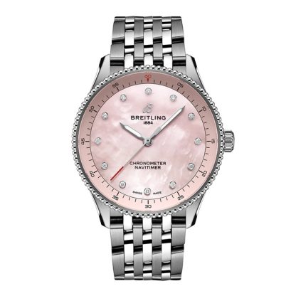 Breitling Navitimer 32mm Zegarek damski Różowa masa perłowa A77320D91K1A1