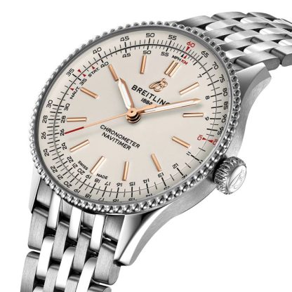 Breitling Navitimer 36mm Zegarek damski Srebrny A17327211G1A1 - obrazek 3
