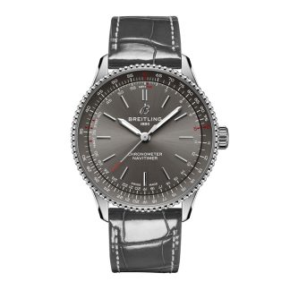 Breitling Navitimer 36mm Zegarek damski Szary aligator A17327381B1P1