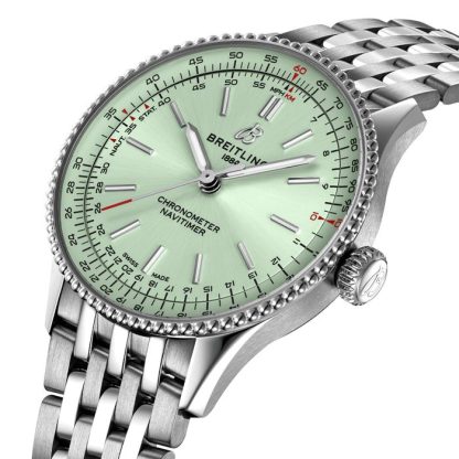 Breitling Navitimer 36mm Zegarek damski Zielony A17327361L1A1 - obrazek 3