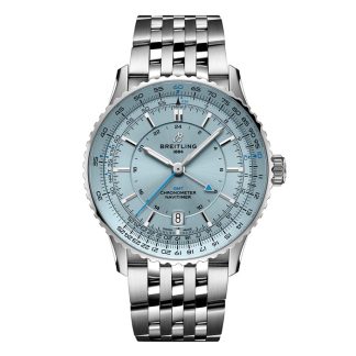 Breitling Navitimer Automatic GMT 41mm Zegarek męski Jasnoniebieski Stal nierdzewna A32310171C1A1