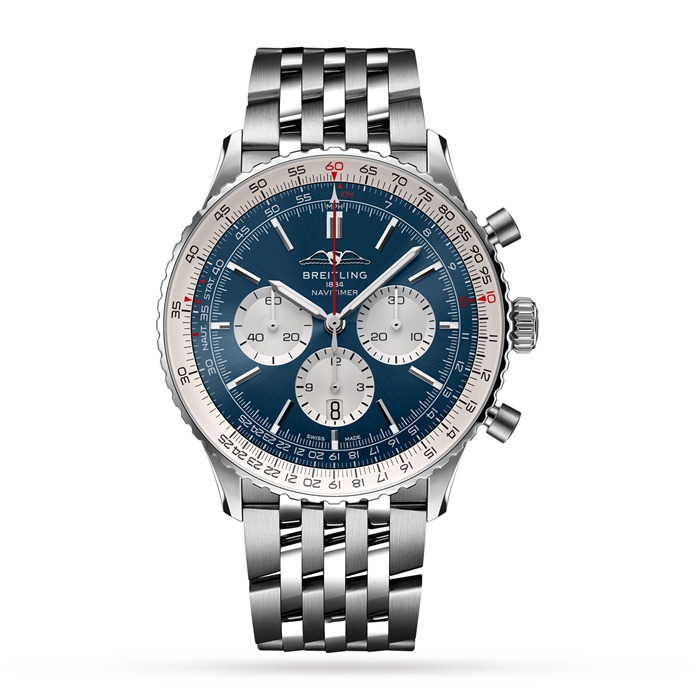 Breitling Navitimer B01 Chronograf 46 Zegarek ze stali nierdzewnej AB0137211C1A1