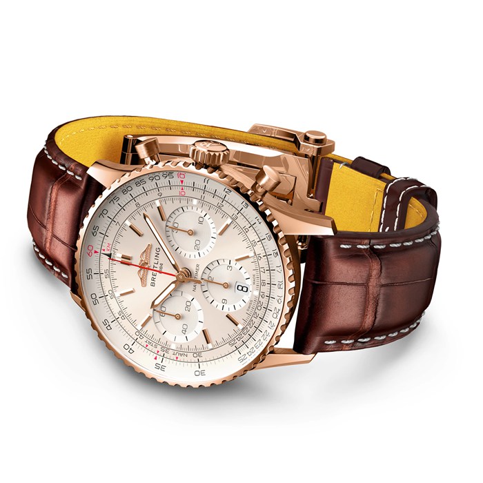 Breitling Navitimer B01 Chronograph 41 18-karatowy zegarek z czerwonego złota RB0139211G1P1 - obrazek 4