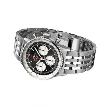 Breitling Navitimer B01 Chronograph 41mm Zegarek męski Czarny Stal nierdzewna AB0139211B1A1 - obrazek 3