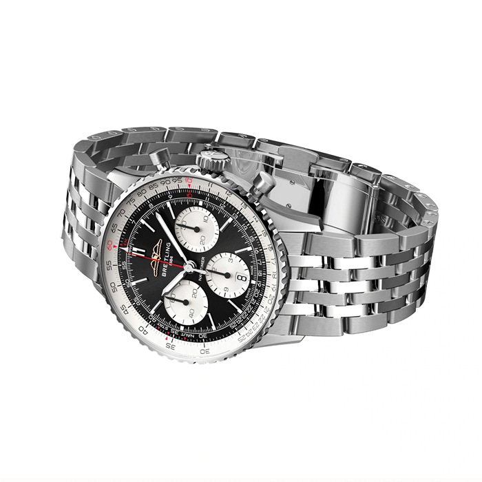 Breitling Navitimer B01 Chronograph 41mm Zegarek męski Czarny Stal nierdzewna AB0139211B1A1 - obrazek 3