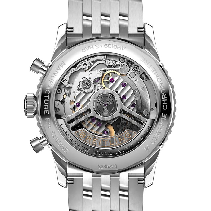 Breitling Navitimer B01 Chronograph 41mm Zegarek męski Czarny Stal nierdzewna AB0139211B1A1 - obrazek 4