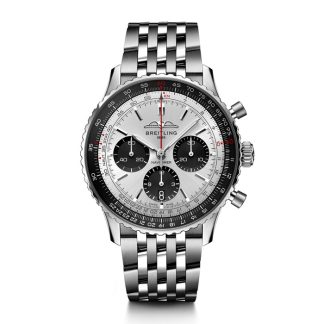 Breitling Navitimer B01 Chronograph 43 Srebrny zegarek AB0138241G1A1