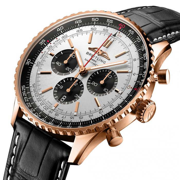 Breitling Navitimer B01 Chronograph 46 18-karatowy zegarek z czerwonego złota RB0137241G1P1 - obrazek 3