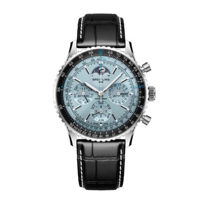 Breitling Navitimer B19 Chronograph Perpetual Calender 43mm Zegarek męski Niebieski aligator PB1920251C1P1