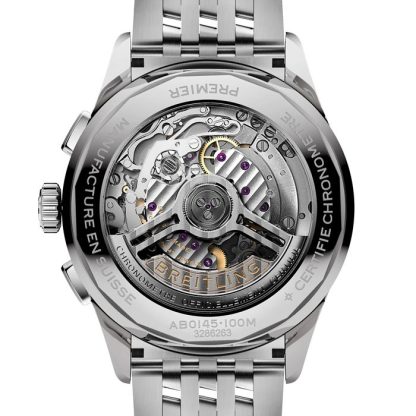 Breitling Premier B01 Chronograph 42mm Zegarek męski Czarny Stal nierdzewna AB0145221B1A1 - obrazek 2