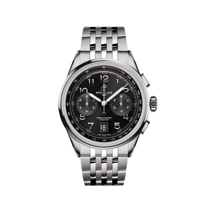 Breitling Premier B01 Chronograph 42mm Zegarek męski Czarny Stal nierdzewna AB0145221B1A1
