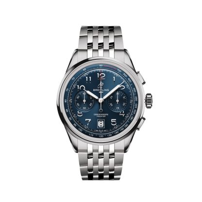 Breitling Premier B01 Chronograph 42mm Zegarek męski Niebieski Stal nierdzewna AB0145171C1A1