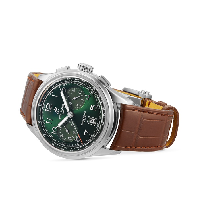 Breitling Premier B01 Chronograph 42mm Zegarek męski Zielony AB0145371L1P1 - obrazek 3