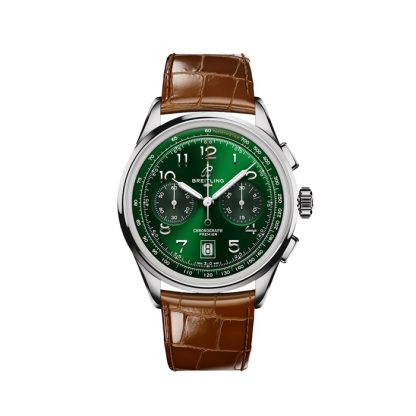 Breitling Premier B01 Chronograph 42mm Zegarek męski Zielony AB0145371L1P1