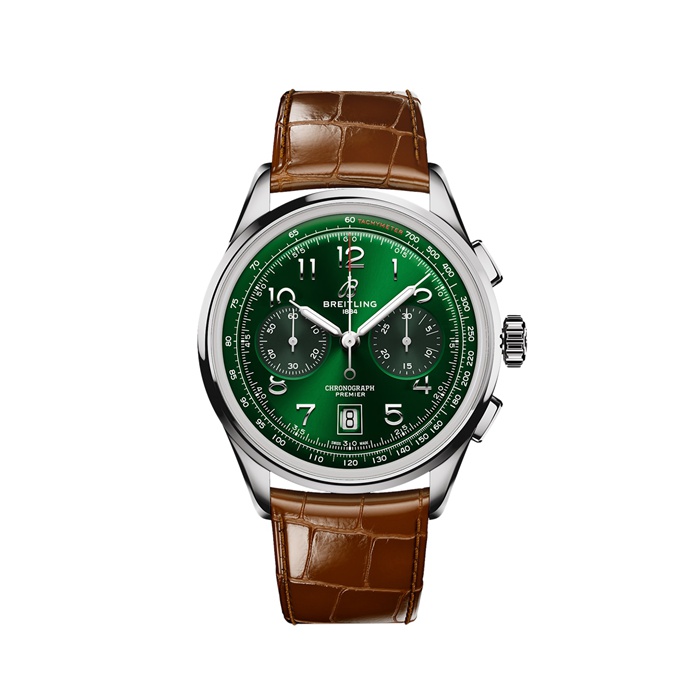 Breitling Premier B01 Chronograph 42mm Zegarek męski Zielony AB0145371L1P1