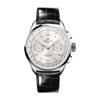 Breitling Premier B09 Chonograph 40mm Zegarek męski Srebrny AB0930371G1P1