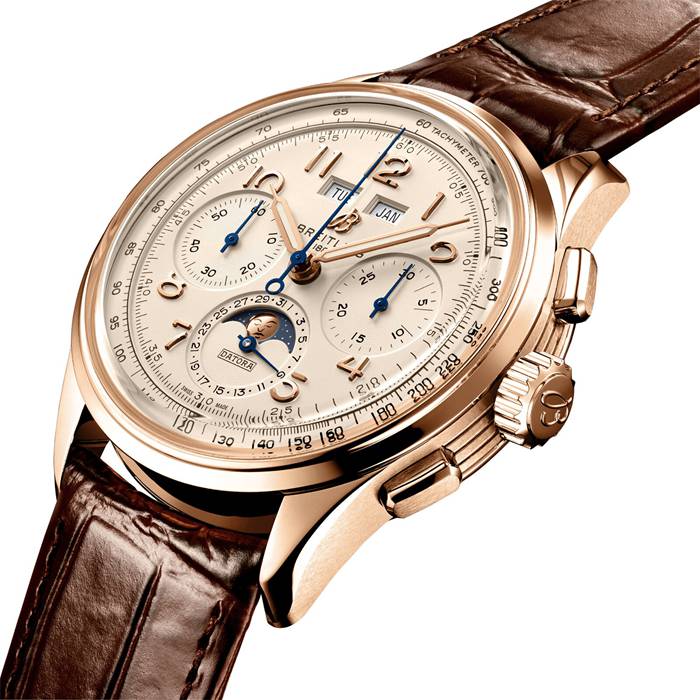 Breitling Premier B25 Datora 42 Zegarek z paskiem skórzanym z 18-karatowego czerwonego złota RB2510371G1P1 - obrazek 3