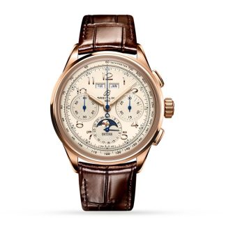 Breitling Premier B25 Datora 42 Zegarek z paskiem skórzanym z 18-karatowego czerwonego złota RB2510371G1P1