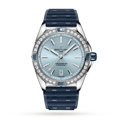 Breitling Super Chronomat Automatic 38 Zegarek z niebieskim gumowym paskiem A17356531C1S1
