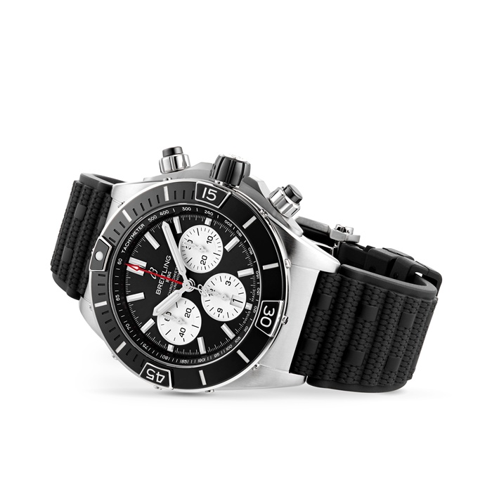 Breitling Super Chronomat B01 44 Zegarek z gumowym paskiem ze stali nierdzewnej AB0136251B1S1 - obrazek 3