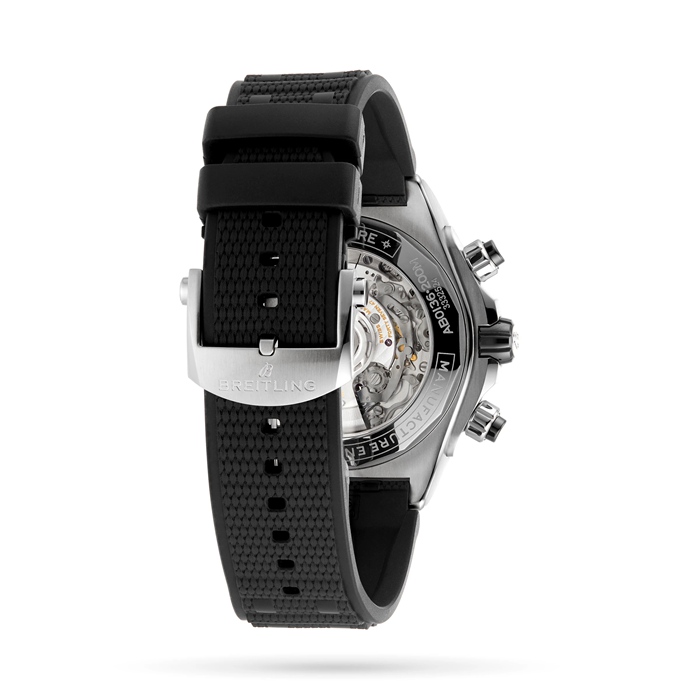 Breitling Super Chronomat B01 44 Zegarek z gumowym paskiem ze stali nierdzewnej AB0136251B1S1 - obrazek 4