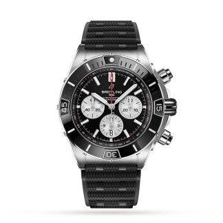 Breitling Super Chronomat B01 44 Zegarek z gumowym paskiem ze stali nierdzewnej AB0136251B1S1