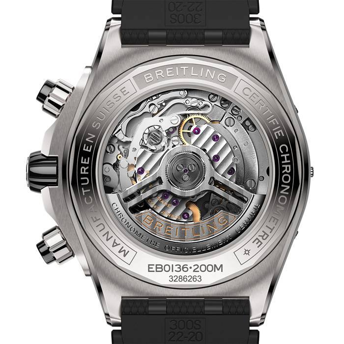 Breitling Super Chronomat B01 44mm Zegarek Męski Szara Guma EB0136251M1S1 - obrazek 2