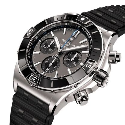 Breitling Super Chronomat B01 44mm Zegarek Męski Szara Guma EB0136251M1S1 - obrazek 3