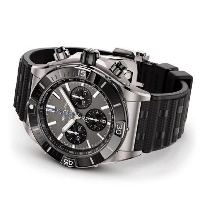 Breitling Super Chronomat B01 44mm Zegarek Męski Szara Guma EB0136251M1S1 - obrazek 4