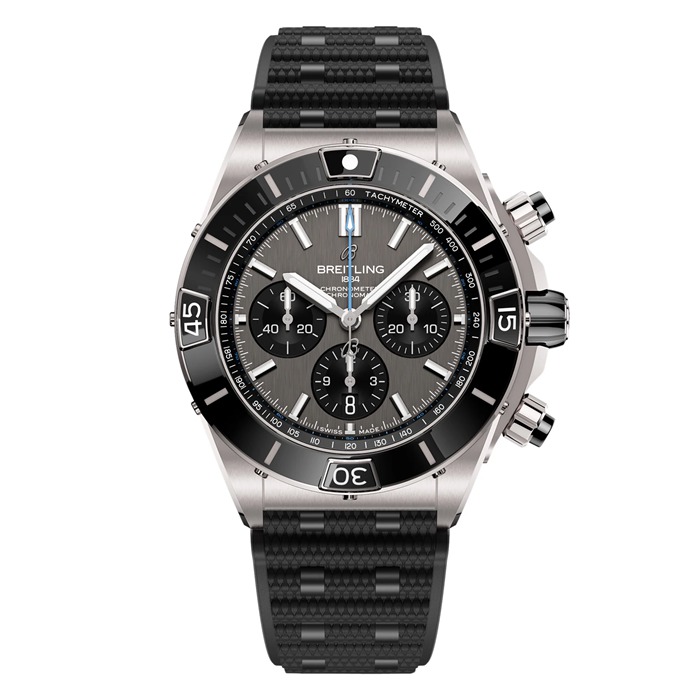 Breitling Super Chronomat B01 44mm Zegarek Męski Szara Guma EB0136251M1S1