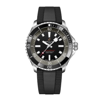 Breitling Superocean 42mm UK Edition Zegarek męski Szara guma A173757A1B1S1