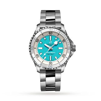 Breitling Superocean Automatic 36 Turkusowy zegarek ze stali nierdzewnej A17377211C1A1