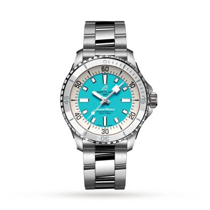 Breitling Superocean Automatic 36 Turkusowy zegarek ze stali nierdzewnej A17377211C1A1