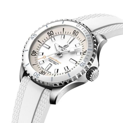 Breitling Superocean Automatic 36 Zegarek z gumowym paskiem ze stali nierdzewnej A17377211A1S1 - obrazek 3
