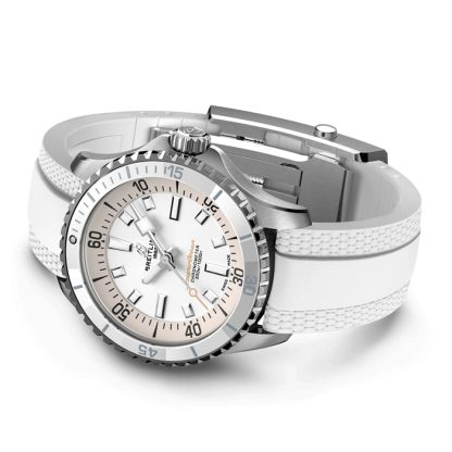 Breitling Superocean Automatic 36 Zegarek z gumowym paskiem ze stali nierdzewnej A17377211A1S1 - obrazek 4